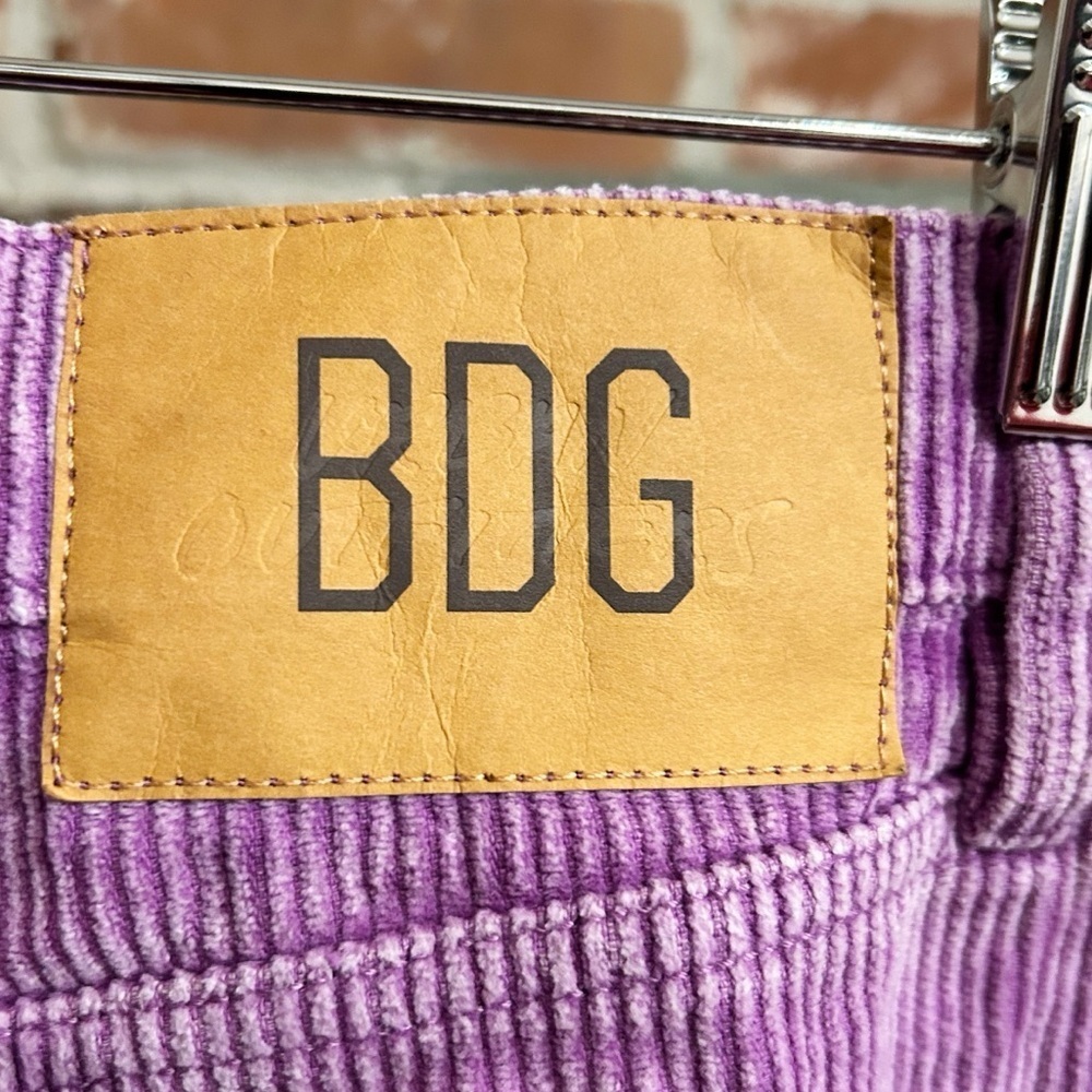 BDG High & Wide Corduroy Purple Pants Size 25 - Picture 6 of 10